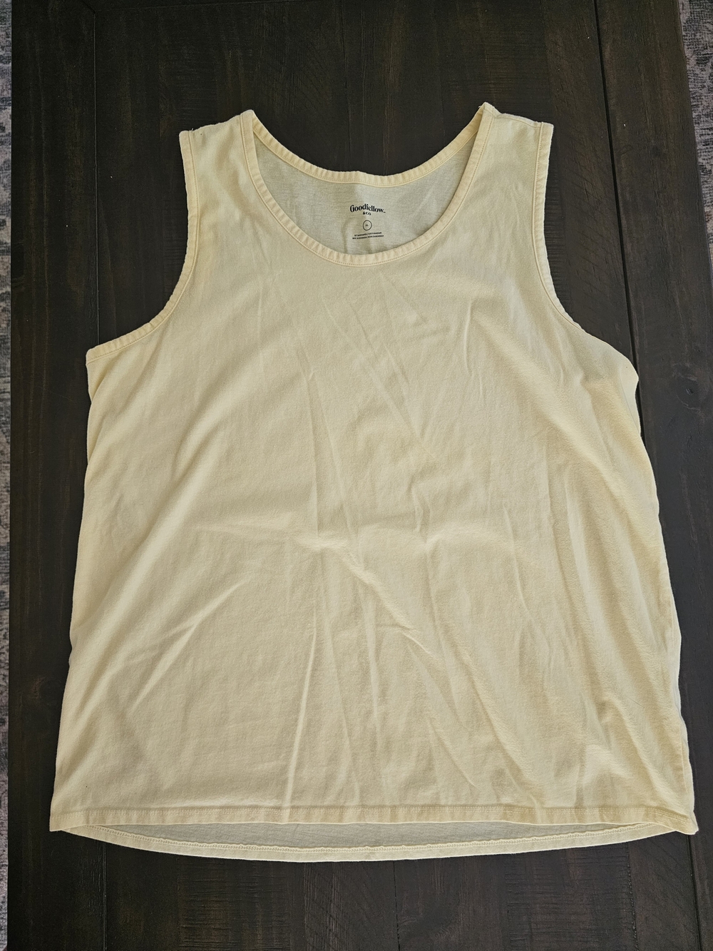 Goodfellow & Co Light Yellow Scoop Neck Tank
